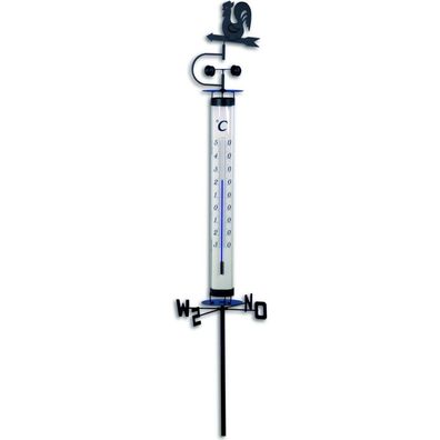 TFA - Analoges Gartenthermometer mit Wetterhahn und Windrad 12.2035