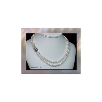 Luna-Pearls - HKS95-SN0146SS - Collier - 585 Weißgold - Akoya 6-6.5mm - 46 + 2cm