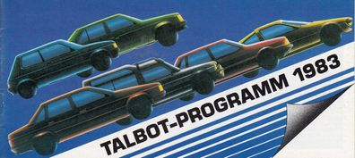 Talbot Programm 1983 - Autoprospekt