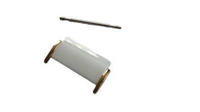 Jacques Lemans | 1x Glied Edelstahl/Ceramic weiß/gelbgold | 1-1940