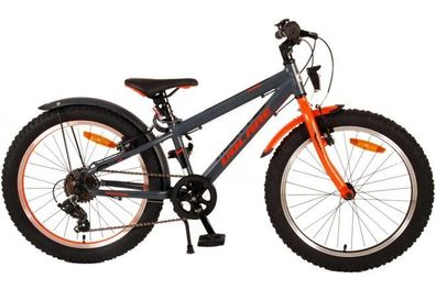 Volare Rocky Kinderfahrrad - 20 Zoll - Grau Orange - 6 speed - Prime Collection