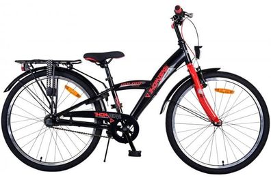 Volare Thombike Kinderfahrrad - Jungen - 24 Zoll - Schwarz Rot - 3 Gänge