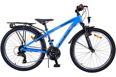 Volare Cross Kinderfahrrad - Jungen - 24 Zoll - Blau - 18-Gang - Zweihandbremsen