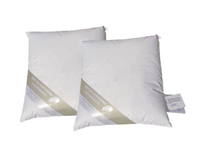 2 Stück Hofmanns Kopfkissen 35x40 Nackenkissen Kuschelkissen 30% Daunen 180 g