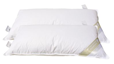 2 Stück Betten Hofmann Luxus 3-Kammer Kopfkissen 40x80 stabil weiche Daunenhülle