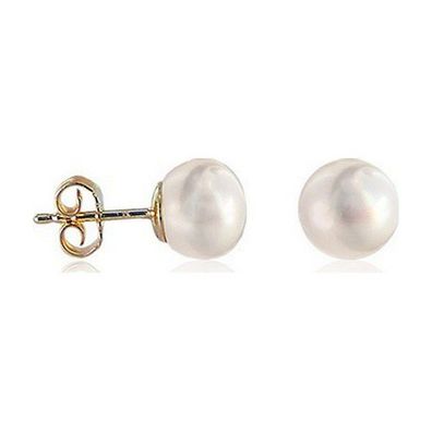 Luna-Pearls - 311.0326 - Ohrstecker - Süßwasser-Zuchtperle 7-7.5mm - 585 Gelbgold