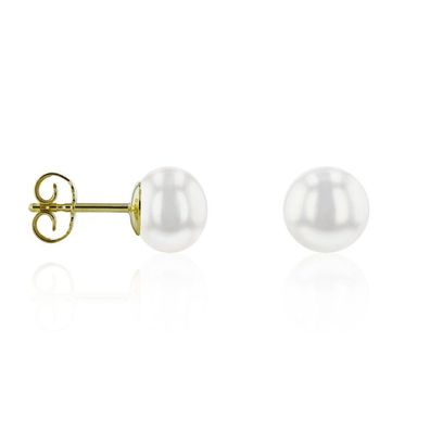 Luna-Pearls - 311.0322 - Ohrstecker - Süßwasser-Zuchtperle 5-5.5mm - 585 Gelbgold