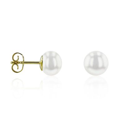 Luna-Pearls - 311.0328 - Ohrstecker - Süßwasser-Zuchtperle 8-8.5mm - 585 Gelbgold