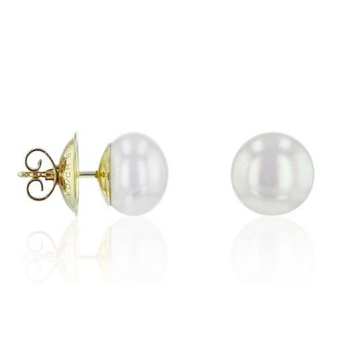 Luna-Pearls - 311.0640 - Ohrstecker - Süßwasser-Zuchtperle 10.5-mm - 585 Gelbgold