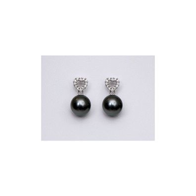 Luna-Pearls - O134-TE0122 - Ohrstecker - 585 Weißgold - Tahitiperlen 9-10mm