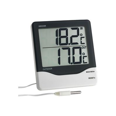 TFA - Digitales Innen-Außen-Thermometer 30.1011 - schwarz/weiß