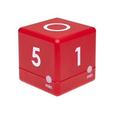 TFA - Digitaler Würfel-Timer CUBE-TIMER 38.2039.05 - rot