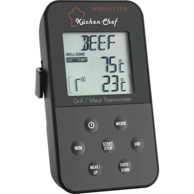 TFA - Funk-Grill-Bratenthermometer KÜCHEN-CHEF 14.1504 - schwarz