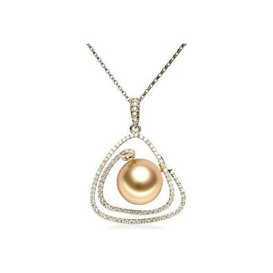 Luna-Pearls - AH26 - Anhänger - 750 Gelbgold - 102 Diamanten 0,38ct