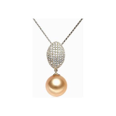 Luna-Pearls - AH22 - Anhänger - 750 Gelbgold - 113 Diamanten 0,78ct