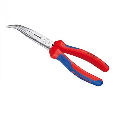 KNIPEX Flachrundzange mit Schneide schwarz atramentiert 200 mm Nr. 26 22 200