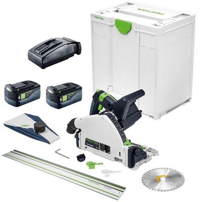 Festool Tauchsäge TSC55KEB-Basic + 2xAkku + Ladegerät + Führungsschiene FS1400/2