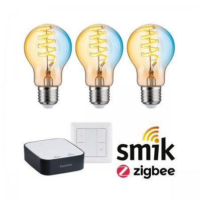 Paulmann 5194 Starterset Zigbee LED Birne E27 Tunable White + smik Gateway+ Schalter