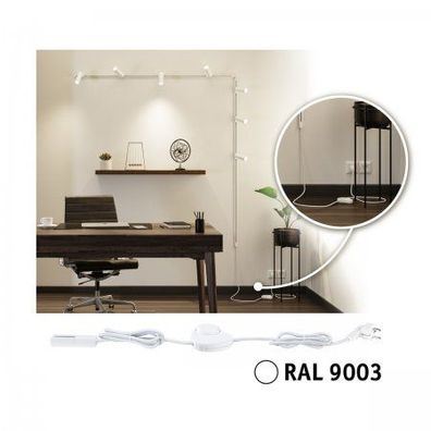 Paulmann 95659 URail Schienensystem Einspeisung Kabel mit Schalter 2m Signalweiß RAL