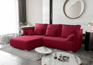 FURNIX Sofa YAHO Couch ausziehbar mit Bettkasten und Kissen Schlafsofa MH 59