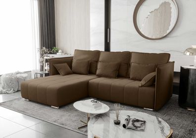 FURNIX Sofa YAHO Couch ausziehbar mit Bettkasten und Kissen Schlafsofa MH 20