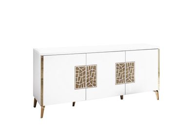 Sideboard Stella in Weiß/Gold