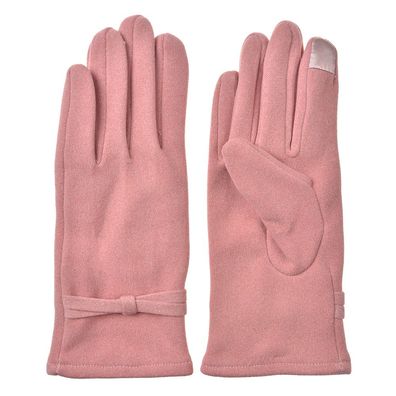 Clayre & Eef Winterhandschuhe 9x23 cm Rosa Polyester