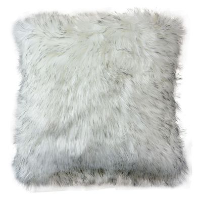 Clayre & Eef Kissenbezug 45x45 cm Weiß Grau Synthetisch Quadrat (Gr. 45x45 cm)