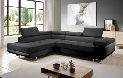 FURNIX Zante Eckcouch L-Form Sofa Schlafsofa Couch Schlaffunktion MA1100-OR100