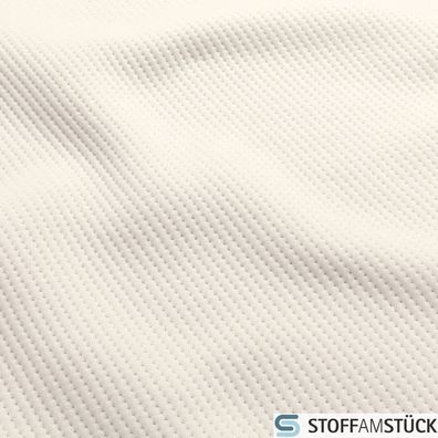 Stoff Polyester Jersey 3-fach weiß Punkt 230 cm Auflage Bezug Matratzenauflage