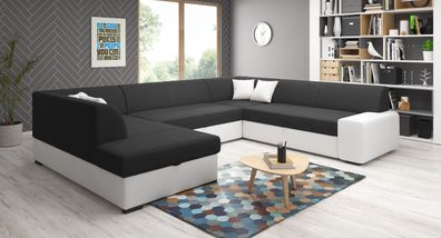 FURNIX Wohnlandschaft XXL-Sofa U-Form Sofalandschaft Nosmiss modern MA120OR100