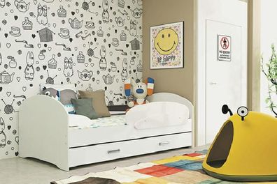 Kinderbett Jugendbett Bett Betten Massivholz Echtholz Mit Bettkasten Luki Ts