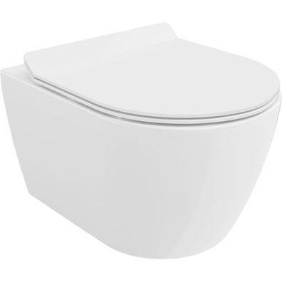 Mexen Carmen Randlos WC 49x37cm Slim Sitz Absenkautomatik Weiß Duroplast