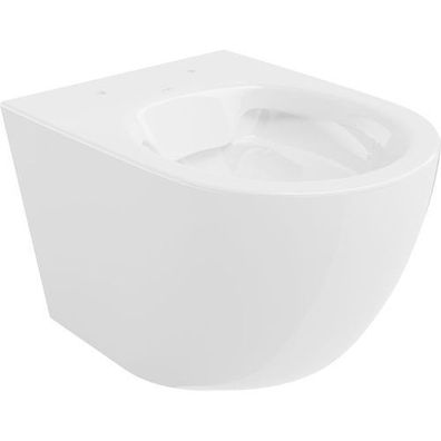 Mexen Lena Hänge-WC Randlos Weiß 48x36cm Oval Glanz ohne Sitz