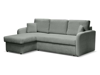 FURNIX Ecksofa Basilicet in L-Form Schlaffunktion, Bettkästen, Kissen COR85-1