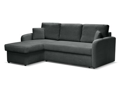 FURNIX Ecksofa Basilicet in L-Form Schlaffunktion, Bettkästen, Kissen COR80