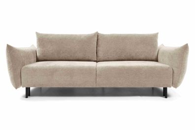 FURNIX Schlafsofa 140 x 200cm Adelline 2 Personen mit Schlaffunktion OTH8 Beige