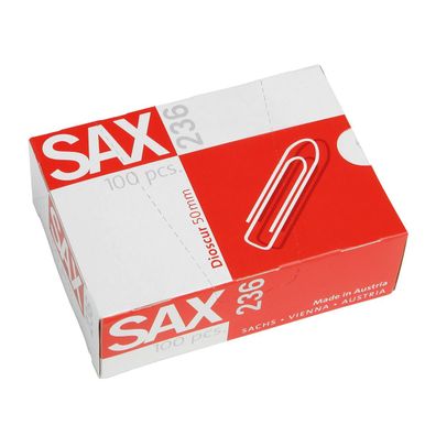 SAX Büroklammer 1-236-00 50mm verzinkt 100 St./Pack