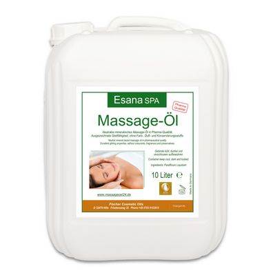 10L Esana SPA neutrales Massageöl, pharmazeutische Qualität DAB, 10 Liter