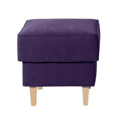 Hocker Karlen Bezug Veloursstoff Buche/violett 22071