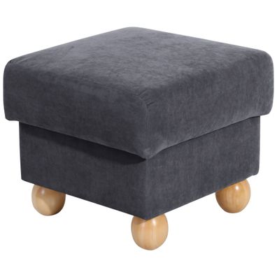 Hocker Kasha Bezug Veloursstoff Buche/anthrazit 22255