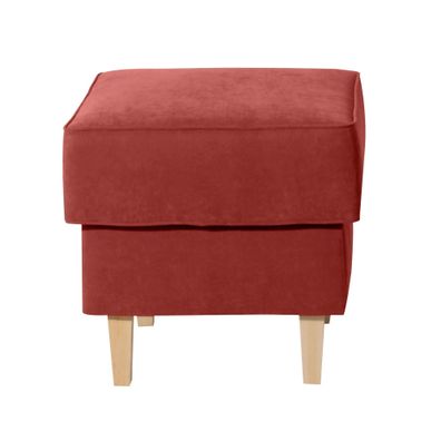 Hocker Karlen Bezug Veloursstoff Buche/terracotta 22069