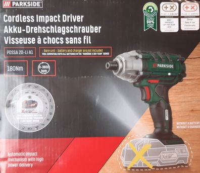 Parkside® Akku-Drehschlagschrauber »PDSSA 20-Li A1« 1/4" OHNE Akku / Ladegerät