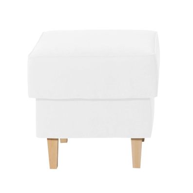 Hocker Karlen Bezug Veloursstoff Buche/creme 22067