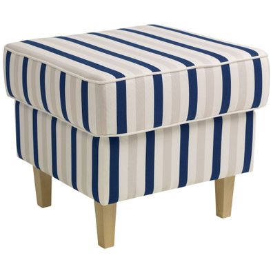 Hocker Karlen Bezug Flachgewebe Buche/blau 22077