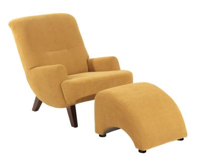 Sessel Kajsa Bezug Veloursstoff Nussbaum/mais 21308