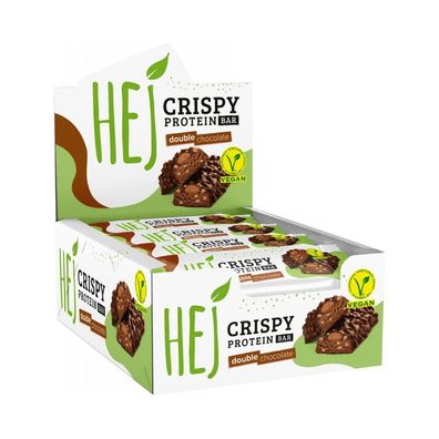HEJ Natural HEJ Crispy Vegan Protein Bar (12x45g) Double Chocolate