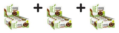 3 x HEJ Natural HEJ Crispy Vegan Protein Bar (12x45g) Double Chocolate