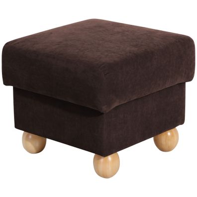 Hocker Kasha Bezug Veloursstoff Buche/braun 22273