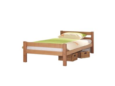 Einzelbett Geneva 208x95x63 Massivholz Buche lackiert 11143